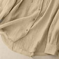 thumbnail image 5 of Mgmyaa Women's Lightweight Jacket Fashion Hooded Sunscreen Long Sleeve Cotton-Linen Button Air-Conditioning Shirt, 5 of 6