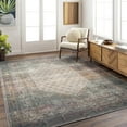 thumbnail image 3 of Mark&Day Washable Rugs, 8x10 Hayri Traditional Burnt Orange Area Rug, Green Beige Carpet for Living Room, Bedroom or Kitchen (7'10" x 10'2", Machine Washable), 3 of 9