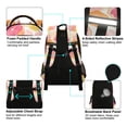 thumbnail image 4 of FORMRS Kids School Backpack Elementary Student Unisex Travel Bookbag with Reflective Stripes, Pink Floral Orange, 4 of 7