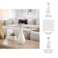 thumbnail image 5 of Cat Figurine with Metal Tail and Glasses for Home and Bathroom Decor - Ceramic Sculpture for Office and Room - Modern Statue Display for Living Room, Shelf and Coffee Table Ornament - 10", White, 5 of 12