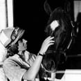 thumbnail image 2 of Art.com Diane Crump, the First Woman to Ride in the Kentucky Derby, with Her Horse Fathom, 1970 Photo, 30" x 30", 2 of 4