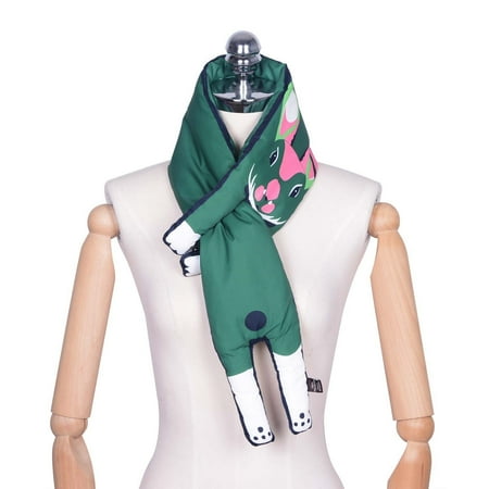 

Dadaria Baby Girl Newborn Essentials Autumn And Winter Cartoon Print Scarf Thick Down Cotton Kids Scarf Green Boys Girls