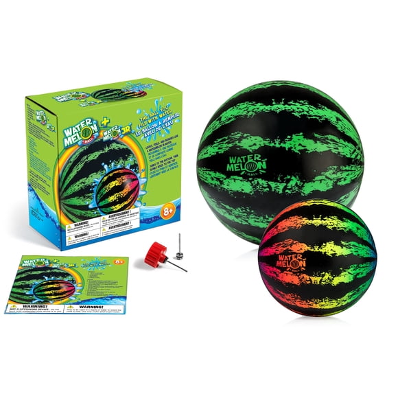Pelota de sandía de juguete para piscina para adultos y familiares, paquete de 2