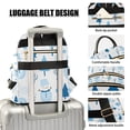 thumbnail image 3 of FORMRS Mini Backpack Purse for Women Travel Daypack Casual Shoulder Bag, Blue Simple Cartoon Snowmen, 3 of 7