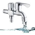 thumbnail image 2 of Outdoor Faucet Double Outlet Faucet,Double Outlet Garden FaucetHigh Quality Brass Outlet Faucet,Control Garden Faucet Double Outlet 3/4' Interface 3/, 2 of 5