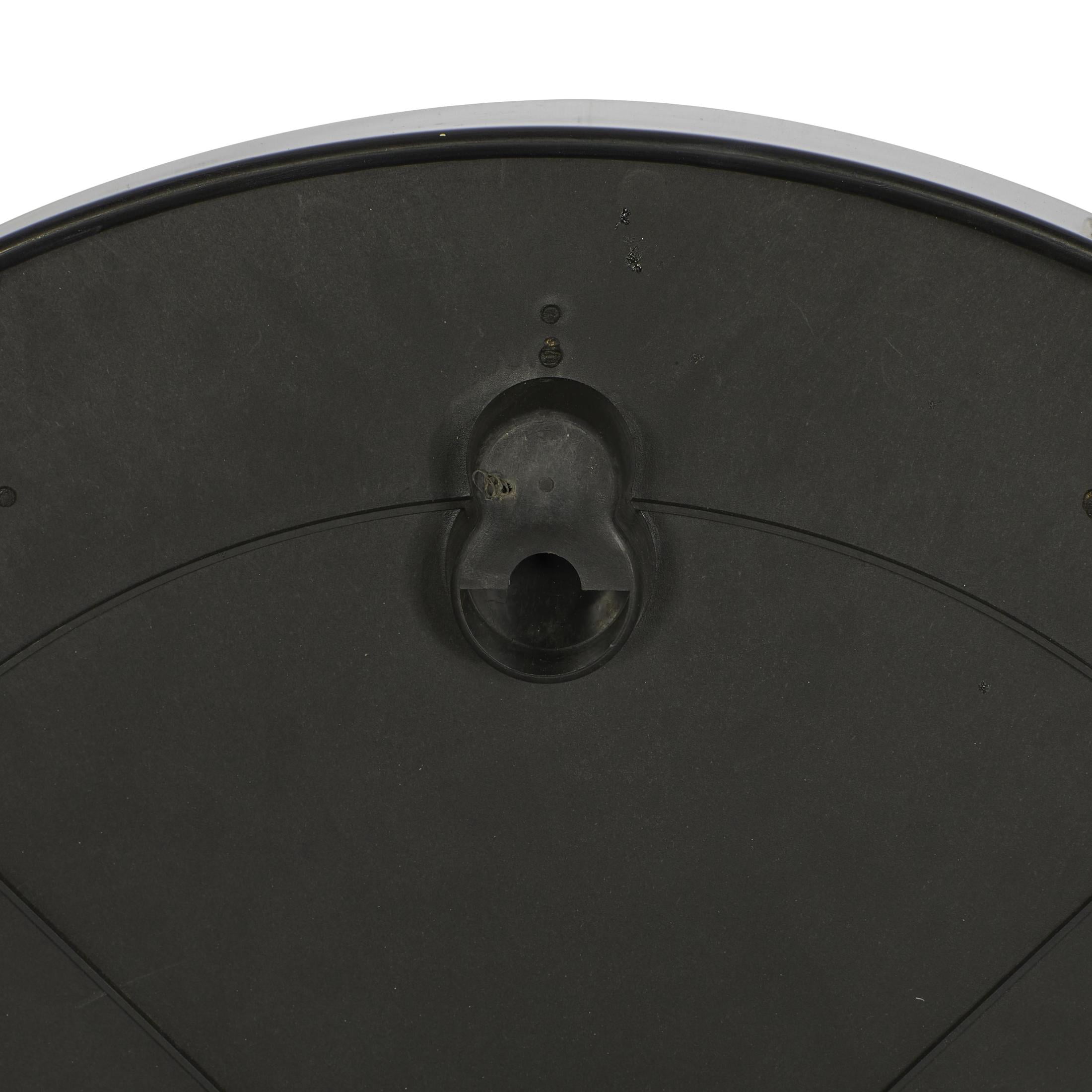 CosmoLiving by Cosmopolitan 20" Black Glass Numberless Wall Clock with Gold Accents