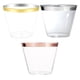 thumbnail image 5 of Bearachild 100 unids/set vasos de bebida versátiles y prácticos hechos con poliestireno taza de bebida fácil de transparente Mostrada borde plateado, 5 of 6
