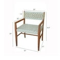 thumbnail image 4 of Kia 21 Inch Accent Armchair, Acacia Wood, Cotton Woven Design Natural Cream, Saltoro Sherpi, 4 of 4