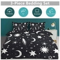 thumbnail image 2 of Moon And Star Print Duvet Cover Set Bedding Set Polyester Quilt Cover for Bedroom Decoration, 2 of 6
