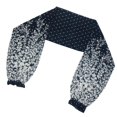 thumbnail image 4 of kurtrusly Boléro en Chiffon à Manches Longues pour Femmes Tendance Bleu Foncé Fleur 1ensemble, 4 of 6