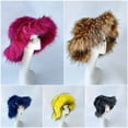 thumbnail image 4 of Sombreros de cubo de piel sintética esponjosa para mujer, sombrero de pescador peludo de Panamá, sombrero de invierno de felpa gruesa y cálida, moda de lujo, y2k, 4 of 5