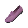 thumbnail image 3 of Frontwalk Womens Sneakers Walking Shoes Non-Slip Flats Slip On Casual Shoes Travel Comfort Comfortable Mesh Breathable Loafers Round Toe Shose  Taro Purple 8.5, 3 of 7