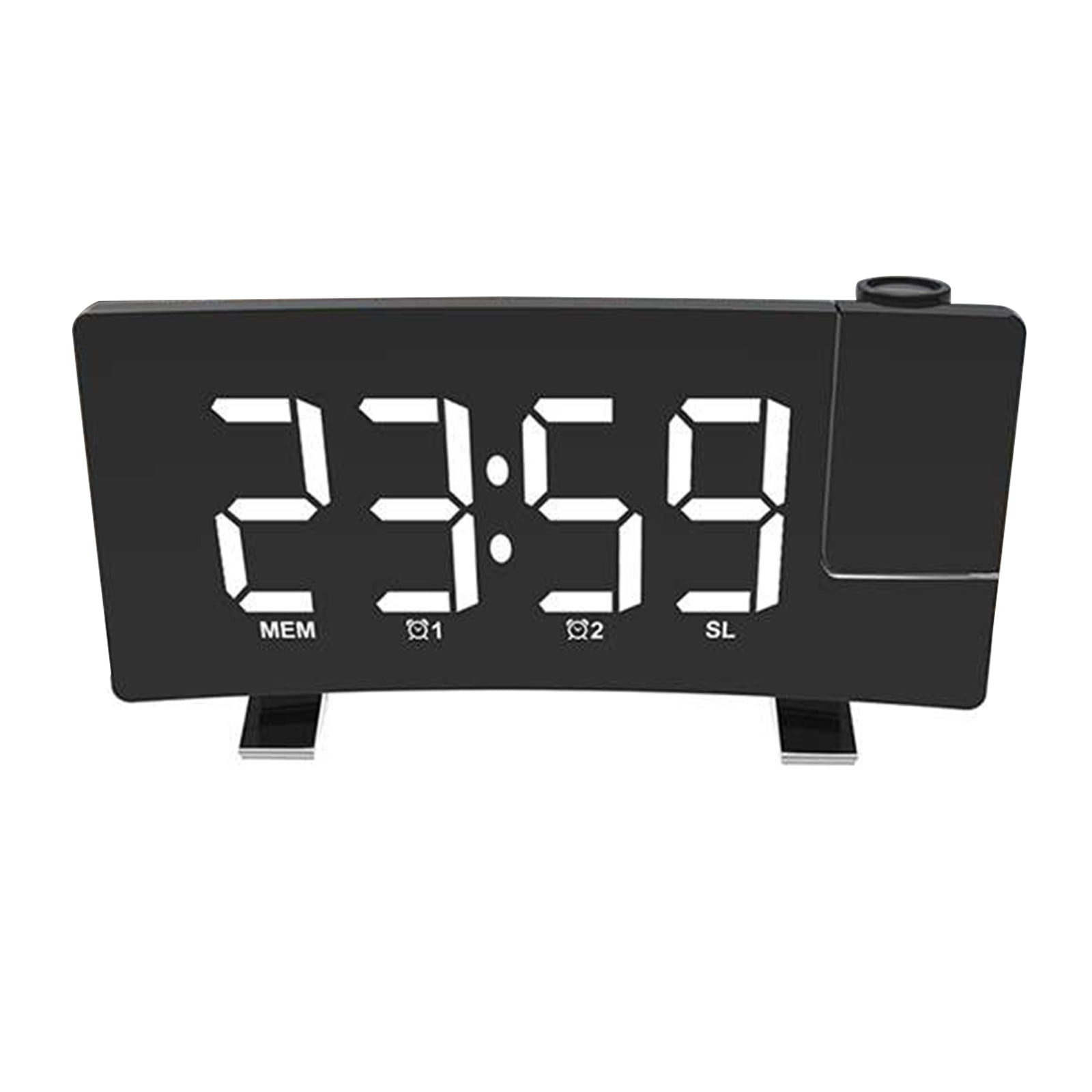 Led Digital Alarm Clock Radio With Temperature&humidity Mirror Projection Clock 