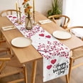 thumbnail image 3 of Happy Valentines Day Table Runner - 120 Inch Long, Kitchen Dining Table Runner Dresser Scarves, Red Love Branches Spring Farmhouse Decor for Coffee Tables Wedding Party Banquet, 3 of 8
