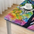 thumbnail image 5 of Acheng Colorful Sky Clouds Tree Square Tablecloth Outdoor Fitted 100% Polyester Fiber 40*40, 5 of 8
