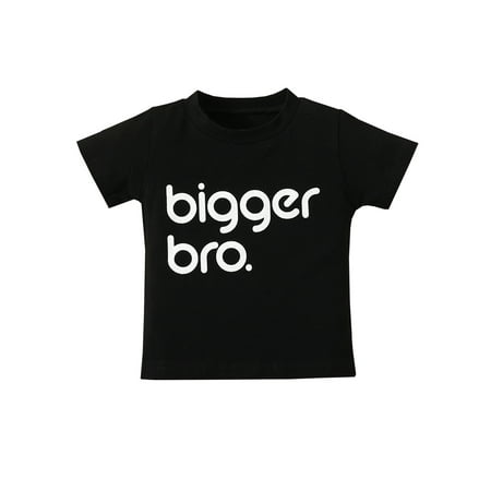 

aturustex Toddler Boy Short Sleeve T-Shirt Letter Printed Round Neck Simple Style Tee Shirt Casual Outdoor Wear Tops