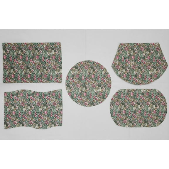 Rose Garden Placemats by Penny's Needful Things (Wedge - Set of 2) (Green)