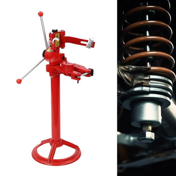 Vehicle Auto Spring Compressor, Red Hand Operate Strut Spring Compressor, Vehicle Spring Removal Tool,Used for Cars, SUVs, Trucks