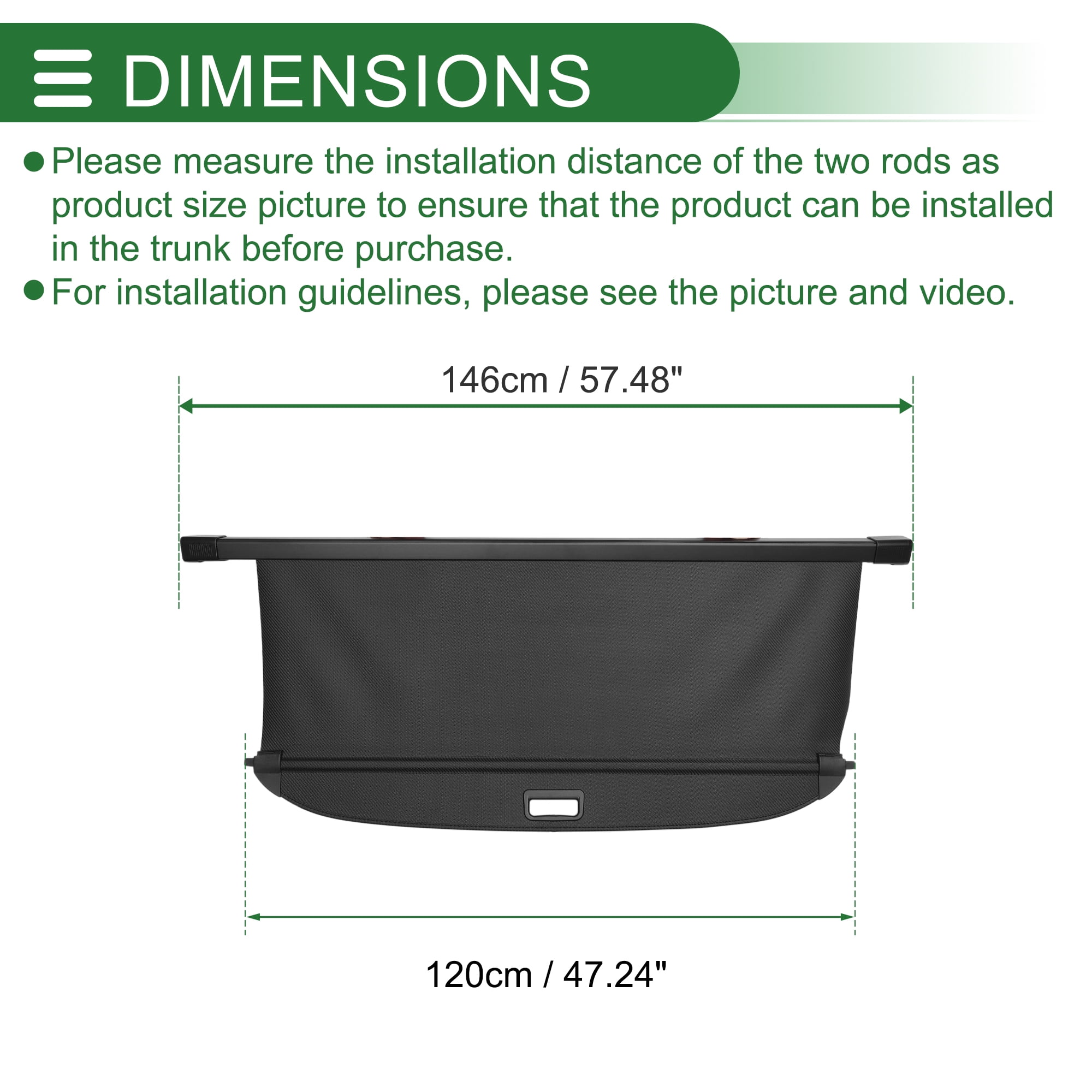 Unique Bargains Car Trunk Retractable Cover for Kia EV9 2024 2025