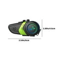thumbnail image 3 of Motorcycle Bluetooth Headset【HiFi Stereo Sound】【RGB Lights】Clear Calls Helmet Bluetooth Headset, 1200mAh IP67 Motorcycle Intercom with Triple Noise-Reduction, 3 of 6