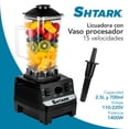 thumbnail image 2 of Licuadora Vaso Procesador De Alimentos 15 Velocidades 2.5 L, 2 of 6
