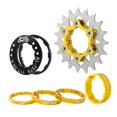 thumbnail image 1 of Lightweight Bike 19T Single Cassette Spacers Adapter Sprocket Freewheel Refit Parts Equipment - Golden, 1 of 9