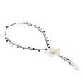 thumbnail image 3 of Purely Beautiful Floral Cultured Freshwater Pearl Black Cotton Rope Necklace, 3 of 5