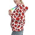 thumbnail image 2 of Honeii Cartoon Ladybug Pattern Womens Oversized Hoodies Long Sleeve Sweatshirts Pullover Fall Outfits with Pocket-Medium, 2 of 7