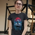 thumbnail image 3 of Tee Hunt Demon Gargoyle T-Shirt Blood Moon Scary Halloween Monster Women's T-Shirt Tee, 3 of 5
