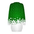 thumbnail image 5 of Fiaer Snowflake Long Sleeve Dress for Women Christmas Sweatshirt Dress Fall Fashion Outfits Xmas Casual Mini Skirts Green XXL, 5 of 5