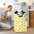 thumbnail image 5 of Yayeee Freestanding Laundry Hamper with Handle Collapsible Large Storage Basket for Clothes, Yellow Rubber Ducks, 5 of 7