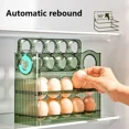 thumbnail image 2 of Caja de almacenamiento de huevos, organizador para refrigerador, contenedores de alimentos, estuche protector para mantenimiento fresco de huevos, bandeja dispensadora, cajas de almacenamiento de coci, 2 of 5