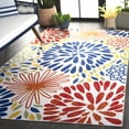 thumbnail image 3 of SAFAVIEH Malibu Morgan Floral Machine Washable Area Rug, Ivory/Multi, 9' x 12', 3 of 12