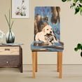 thumbnail image 6 of BZSMCE Chairs Slipcovers Dining Chair Covers Bear Play Music Creative Pattern, 6 of 7