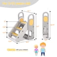 thumbnail image 2 of Collapsible 3 Step Toddler Step Stool with Handles, Adjustable Non-Slip Kids Counter Assistant Ladder, Sturdy Plastic Nursery Standing Tower for Bathroom and Potty Training, Yellow or Grey, 2 of 8