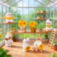 thumbnail image 4 of Dusknt Cute Sunflower Character Figurines, Hand-Painted Resin Miniature Ornaments, Lightweight Aesthetic Desk Decor for Bedroom, Shelf Display and Daily Home Decoration, 4 of 4