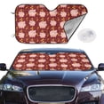 thumbnail image 2 of Uemuo Cute Pig with Coins Pattern Accordion Car Windshield Sun Shade, Foldable Reflective Sun Visor for Car, Reflector Windshield Sunshade-, 2 of 7