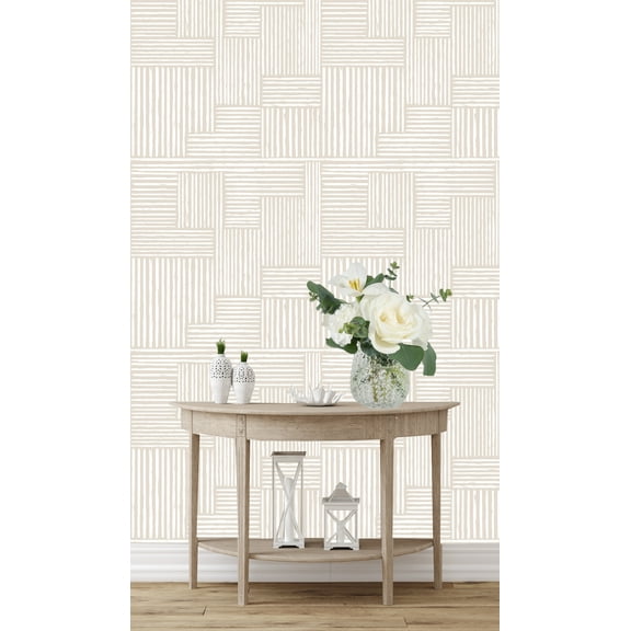 MuralsPrint Boho Seamless Lines Wallpaper Peel and Stick 10'L x 24''W