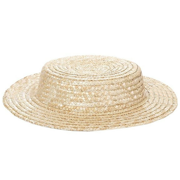 Yauxim Hat Woven Straw Bonnet Hat Base for Women Breathable Victorian Straw Hat French Flat Top Hats Headwear Beach Vacation Sun Ca