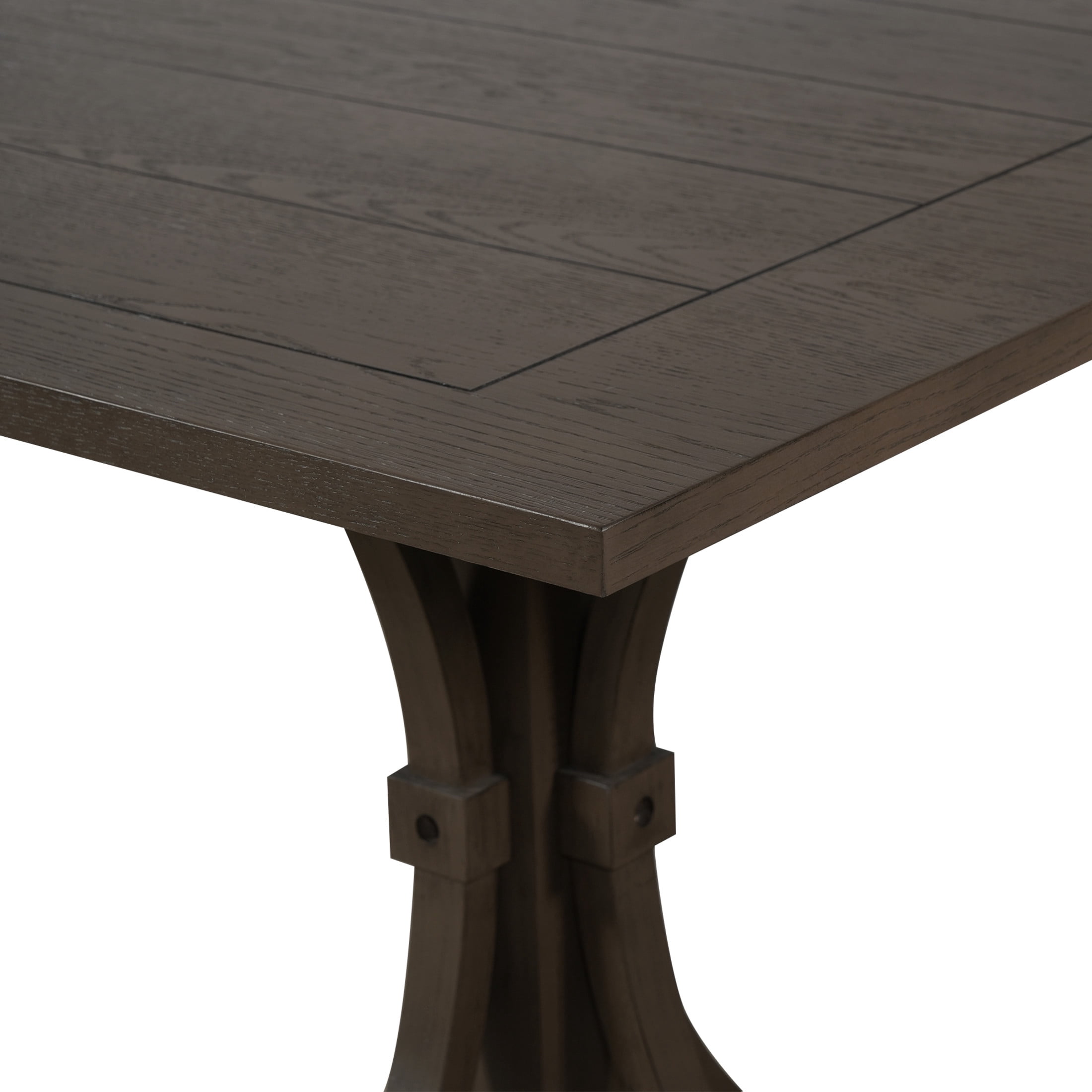 Christopher Knight Home 60" Farmhouse Dining Table with Trestle Base, Seats 6, Espresso