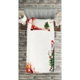 thumbnail image 3 of Ambesonne Santa Quilted Bedspread Set 2 Pcs, Red Balls Tree, Twin Size, Multicolor, 3 of 3
