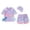 1-Purple1547, variant on Tiijoy Girl's Swimsuit Cute Cartoon Short Sleeve Rash Guard Shorts Swim Cap, 3-Piece, Sizes 3-12