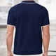 thumbnail image 4 of Camisas de Vestido para Hombre de Manga Corta Viscosa 1/4 Cremallera, Camiseta de Punto Casual con Rayas Y Cuello de Giro para la Oficina, el Golf Y el Uso de Negocios, 4 of 8