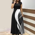 thumbnail image 1 of SMihono Robe Maxi Bohème d'Été pour Femmes Grande Taille Robe d'Été Colorée à Imprimé Floral Manches Courtes Robes de Plage Décontractées Maxi Robe de Plage, 1 of 5