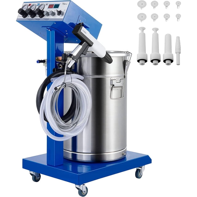 Máquina de Recubrimiento en Polvo WX-958, Máquina de Pulverización en Polvo Electrostática 450 g / Min 45L, Sistema de Pintura con Pistola Pulverizadora VEVOR Equipo de Recubrimiento en Polvo