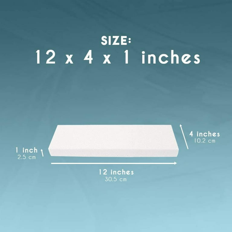 1-Inch Thick Foam Rectangle Blocks for Crafts, Diorama Supplies,  Centerpieces, School Projects, Packaging, Polystyrene Boards for DIY  Sculpture (12x4x1 in, 12-Pack)