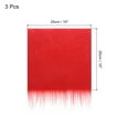 thumbnail image 2 of Unique Bargains Faux Fur Fabric Square, 10x10 Inches Furry Fur Patches Plush Rug Red for Crafts Christmas Decoration Pack of 3, 2 of 5