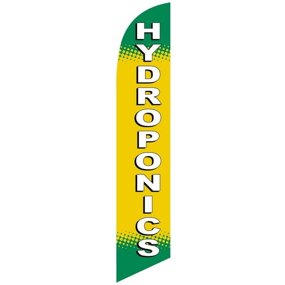 Hydroponics Feather Banner Swooper Flag -No Wind Required- Replacement FLAG ONLY