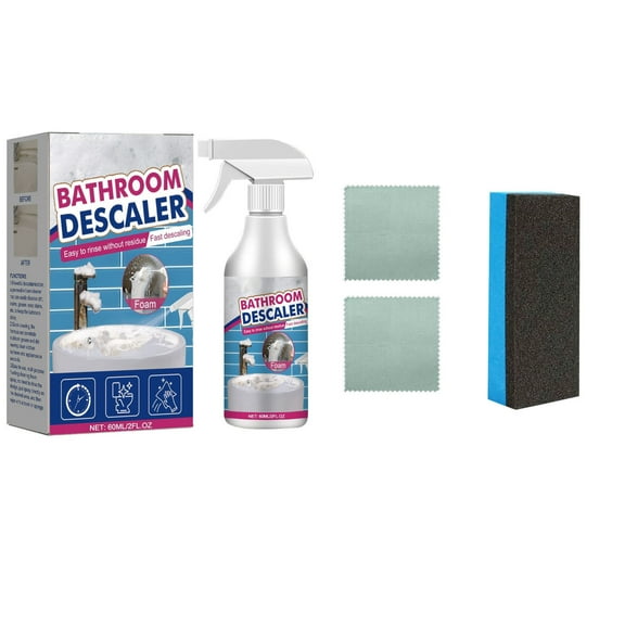 Bathroom Cleaning Descaler Foam Cleaner Spray Multipurpose Stubborn Stains Remover for Shower Room Glass Sink Clean 2 fl oz