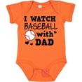 thumbnail image 3 of Inktastic I Watch Baseball with My Dad Boys or Girls Baby Bodysuit, 3 of 5